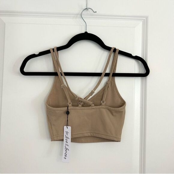 For Love and Lemons Tan Eva Crop Top Camisole XS - Picture 5 of 12